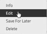 Edit Payment menu option